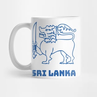 Sri Lanka flag lion with sword Mug